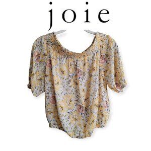 Joie NWT Floral Off-Shoulder Yellow Blouse Size Small